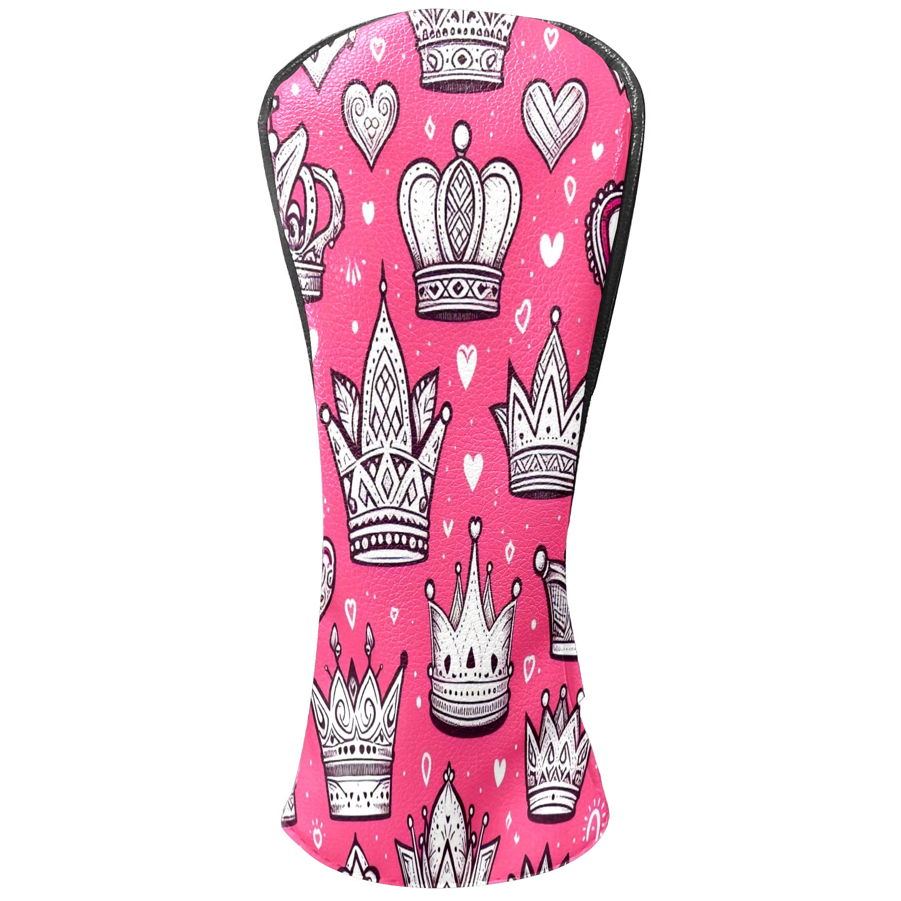 Golf Club Covers, RedCrownHearts Premium PU Leather Driver Hybrid Putter Head Covers with Velvet Lining, Waterproof Golf Gifts for Men Women