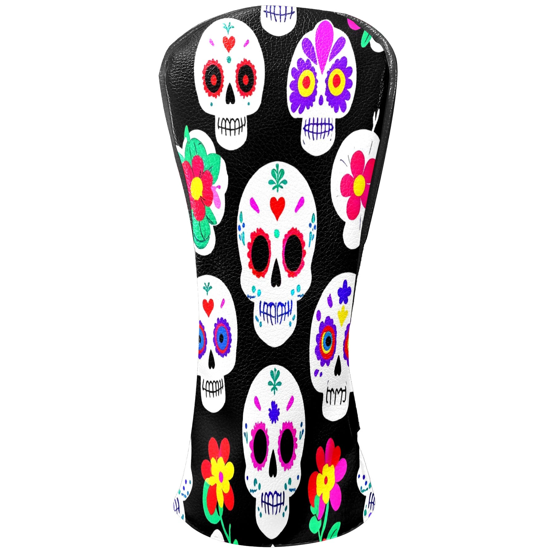 Golf Club Covers, Skeleton Premium PU Leather Driver Hybrid Putter Head Covers with Velvet Lining, Waterproof Golf Gifts for Men Women