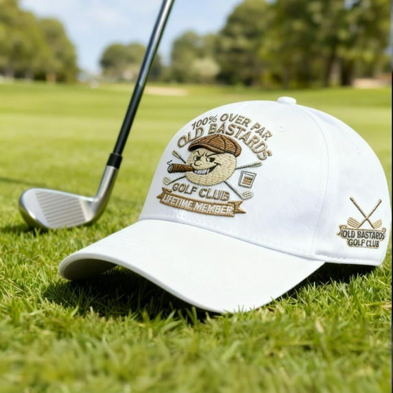 Golf Club Embroidered Baseball Cap,Baseball Hat Adjustable Classic Low Hat Unconstructed Embroidery Men