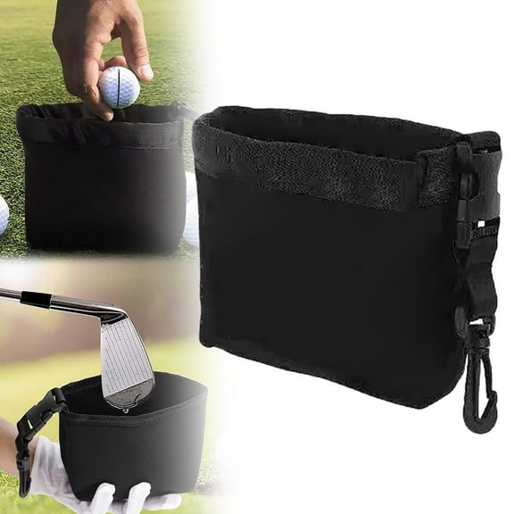Golf Club and Golf Ball Cleaning Bag, Golf Club Scrub Bag, Cleaner Pouch Golf Ball Washer Pocket Wipe Cleaning Bag, Golf Ball Cleaner Pouch, Cleaning Detachable Golf Ball Golf Club Washer Bag for Men