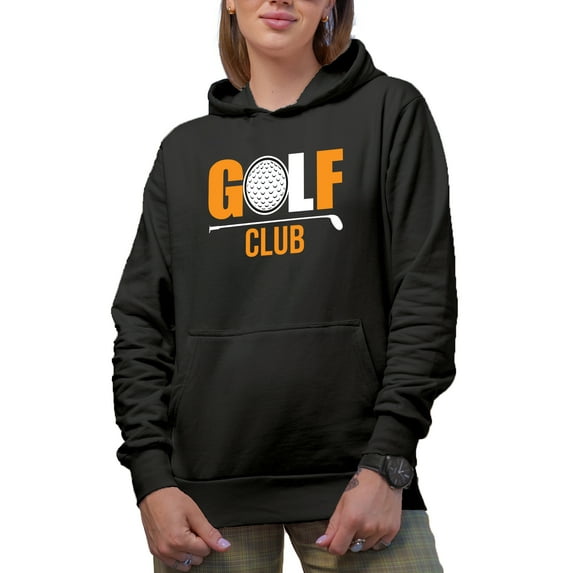 Golf Club, Golf Player, Golfing or Golfer Themed Merch Gift, Black Hooded Sweatshirt or Hoodie, 2XL