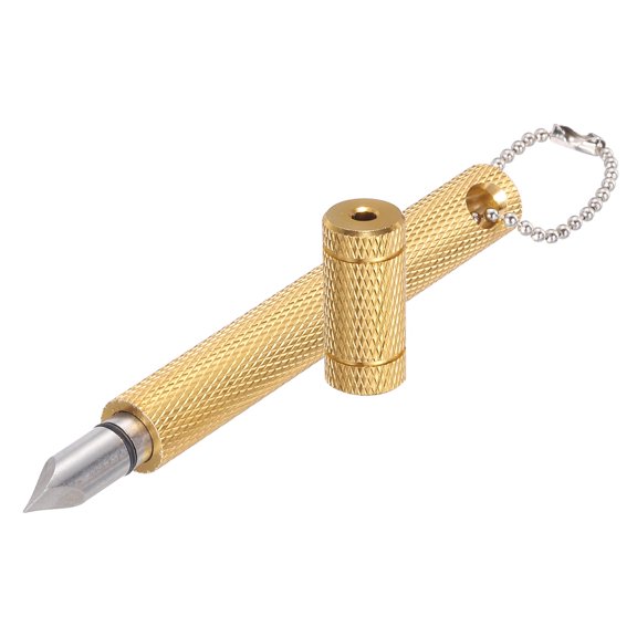 Golf Club Groove Sharpener U&V-Grooves Re-Grooving Tool and Cleaner, Gold