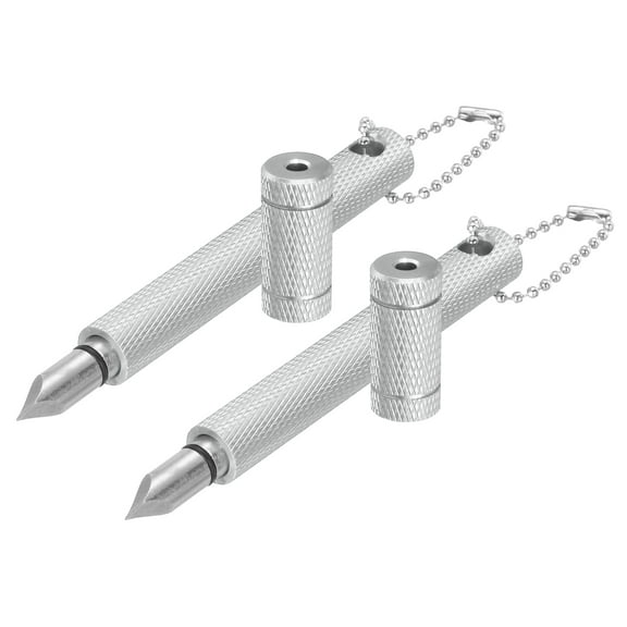 Golf Club Groove Sharpener U&V-Grooves Re-Grooving Tool and Cleaner, Silver 2 Pack