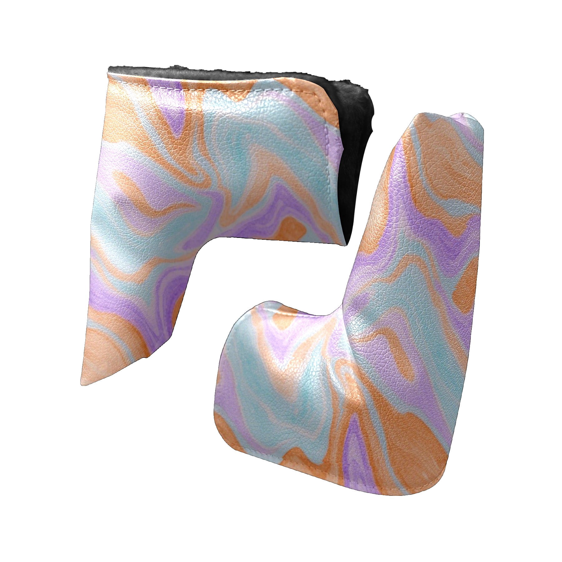 Golf Club Head Cover | Leather Golf Club Putte Headcover , Waterproof Golf Club Head Cover Set Driver Headcovers for Golf Clubs Men Women Rainbow Swirl Vein