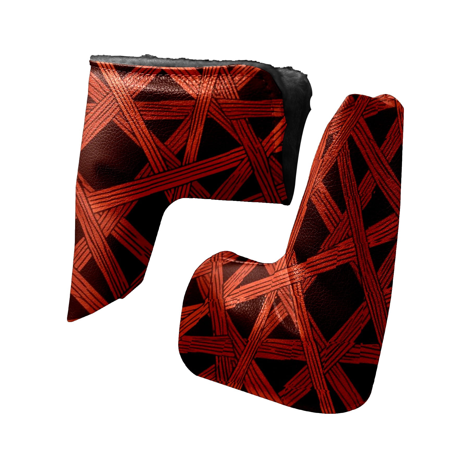 Golf Club Head Cover | Leather Golf Club Putte Headcover , Waterproof Golf Club Head Cover Set Driver Headcovers for Golf Clubs Men Women Red Intertwine Design