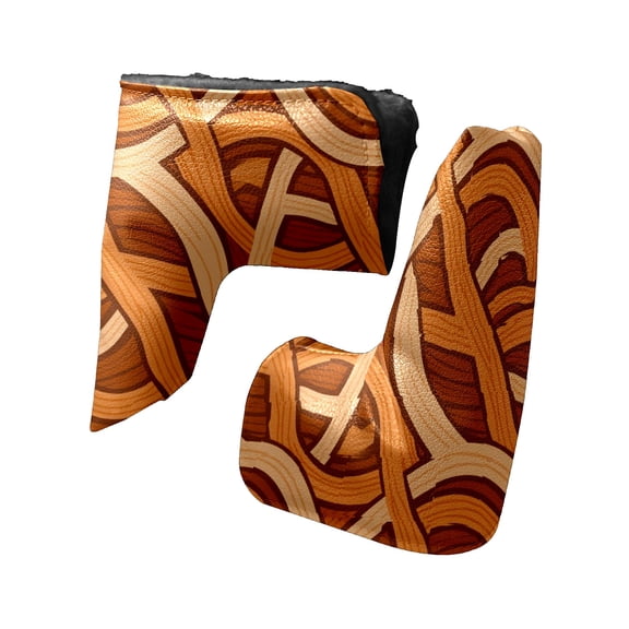 Golf Club Head Cover | Leather Golf Club Putte Headcover , Waterproof Golf Club Head Cover Set Driver Headcovers for Golf Clubs Men Women Twisted Ribbon Pattern