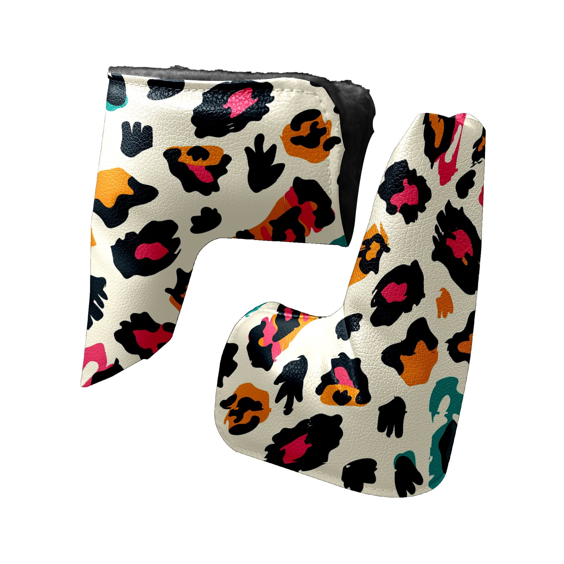 Golf Club Head Cover | Leather Golf Club Putte Headcover , Waterproof Golf Club Head Cover Set Driver Headcovers for Golf Clubs Men Women Cheetah (4)