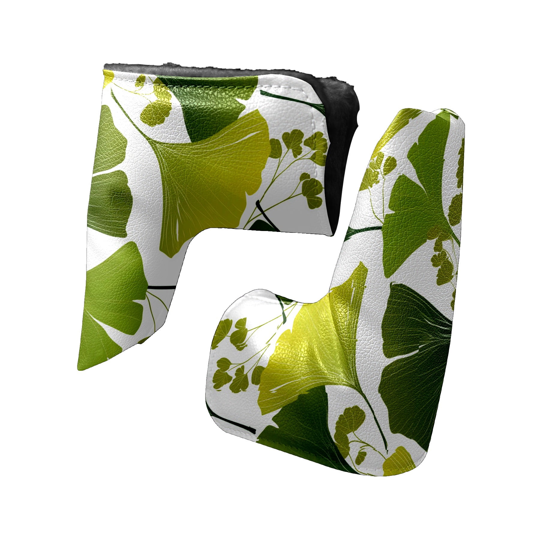 Golf Club Head Cover | Leather Golf Club Putte Headcover , Waterproof Golf Club Head Cover Set Driver Headcovers for Golf Clubs Men Women Ginkgo Leaf