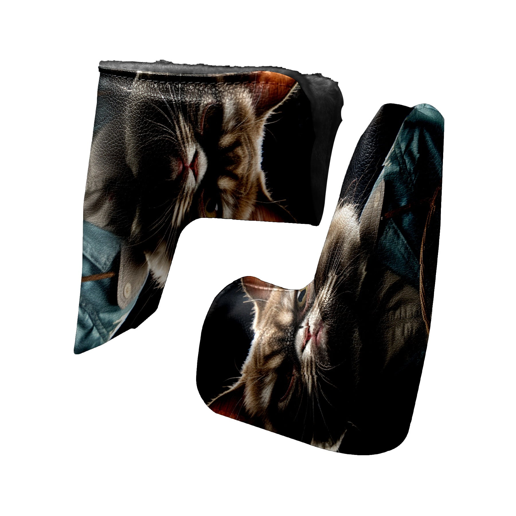 Golf Club Head Cover | Leather Golf Club Putte Headcover , Waterproof Golf Club Head Cover Set Driver Headcovers for Golf Clubs Men Women Grumpy Cat