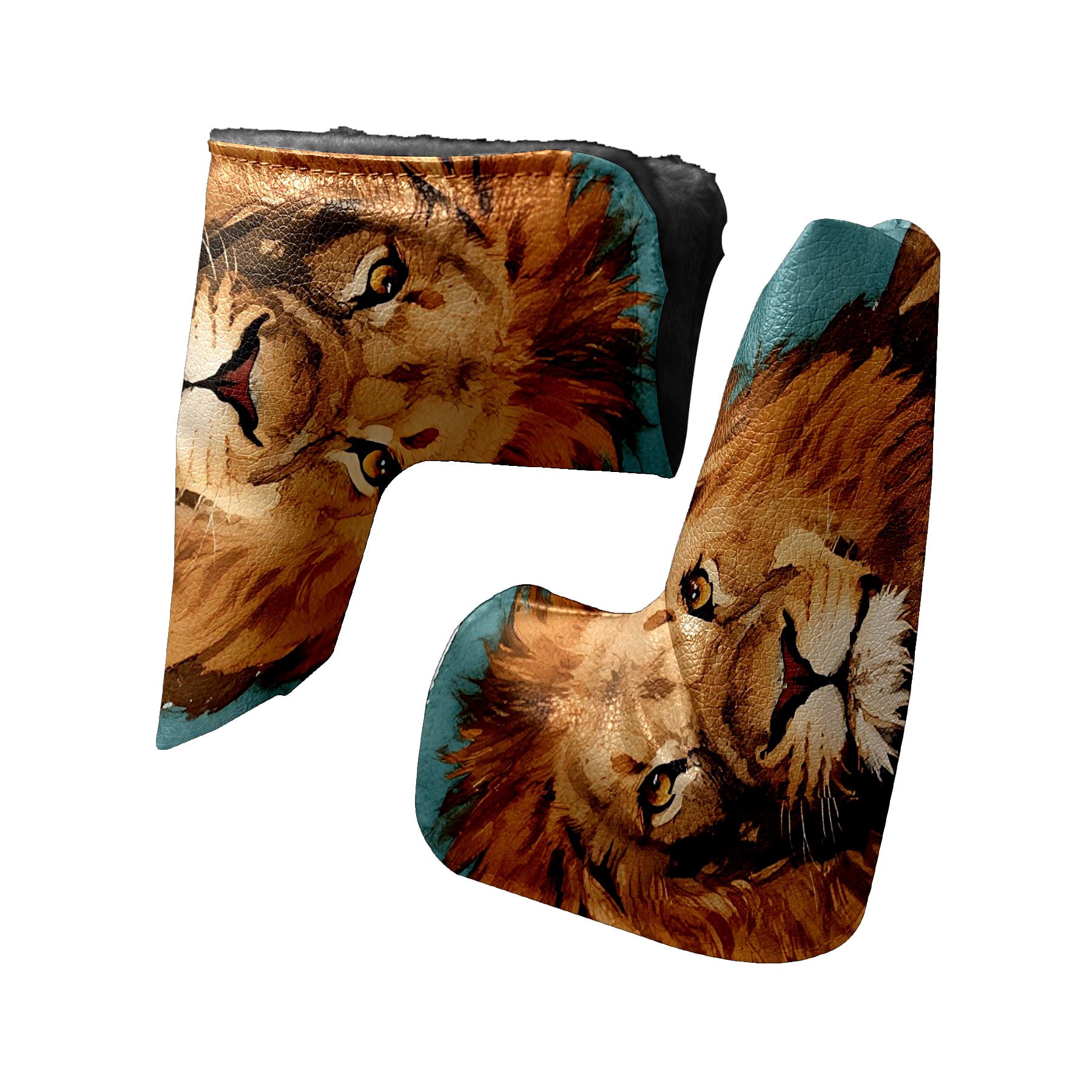 Golf Club Head Cover | Leather Golf Club Putte Headcover , Waterproof Golf Club Head Cover Set Driver Headcovers for Golf Clubs Men Women Lion