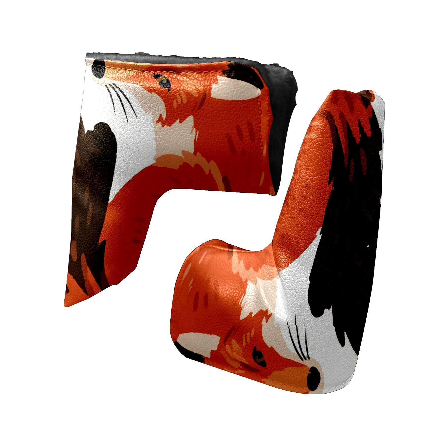 Golf Club Head Cover | Leather Golf Club Putte Headcover , Waterproof Golf Club Head Cover Set Driver Headcovers for Golf Clubs Men Women Red Fox