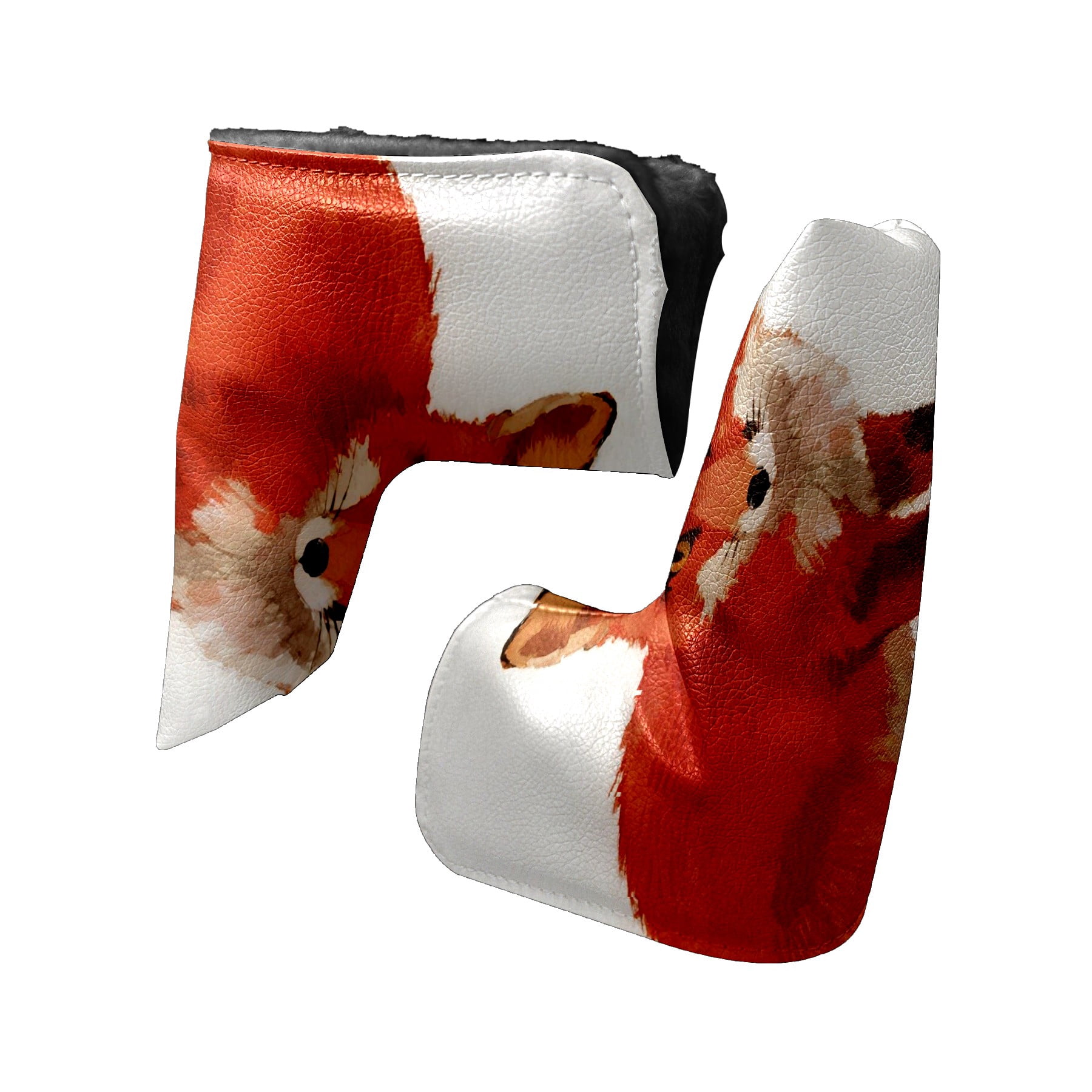 Golf Club Head Cover | Leather Golf Club Putte Headcover , Waterproof Golf Club Head Cover Set Driver Headcovers for Golf Clubs Men Women Red Fox