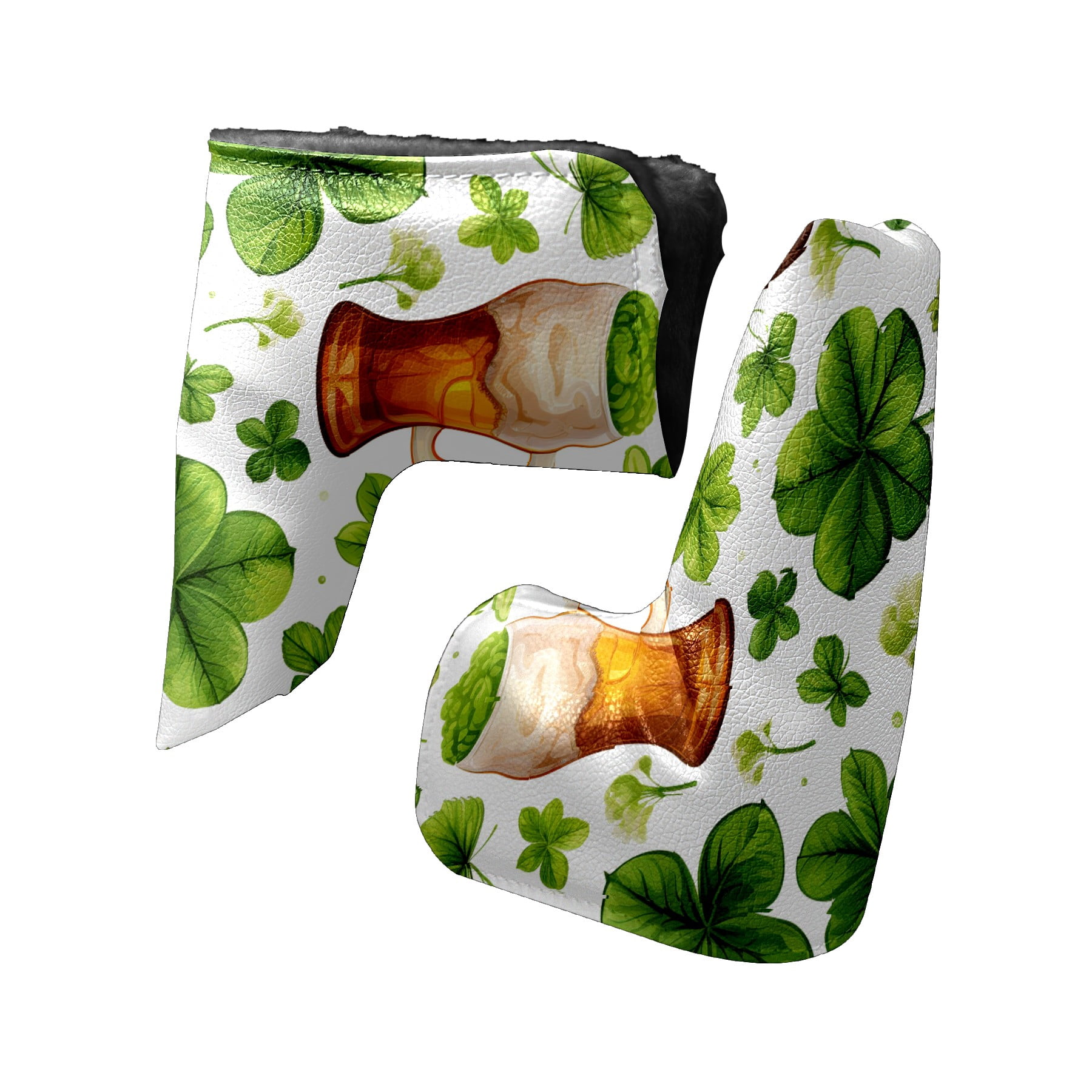 Golf Club Head Cover | Leather Golf Club Putte Headcover , Waterproof Golf Club Head Cover Set Driver Headcovers for Golf Clubs Men Women ST Patrick
