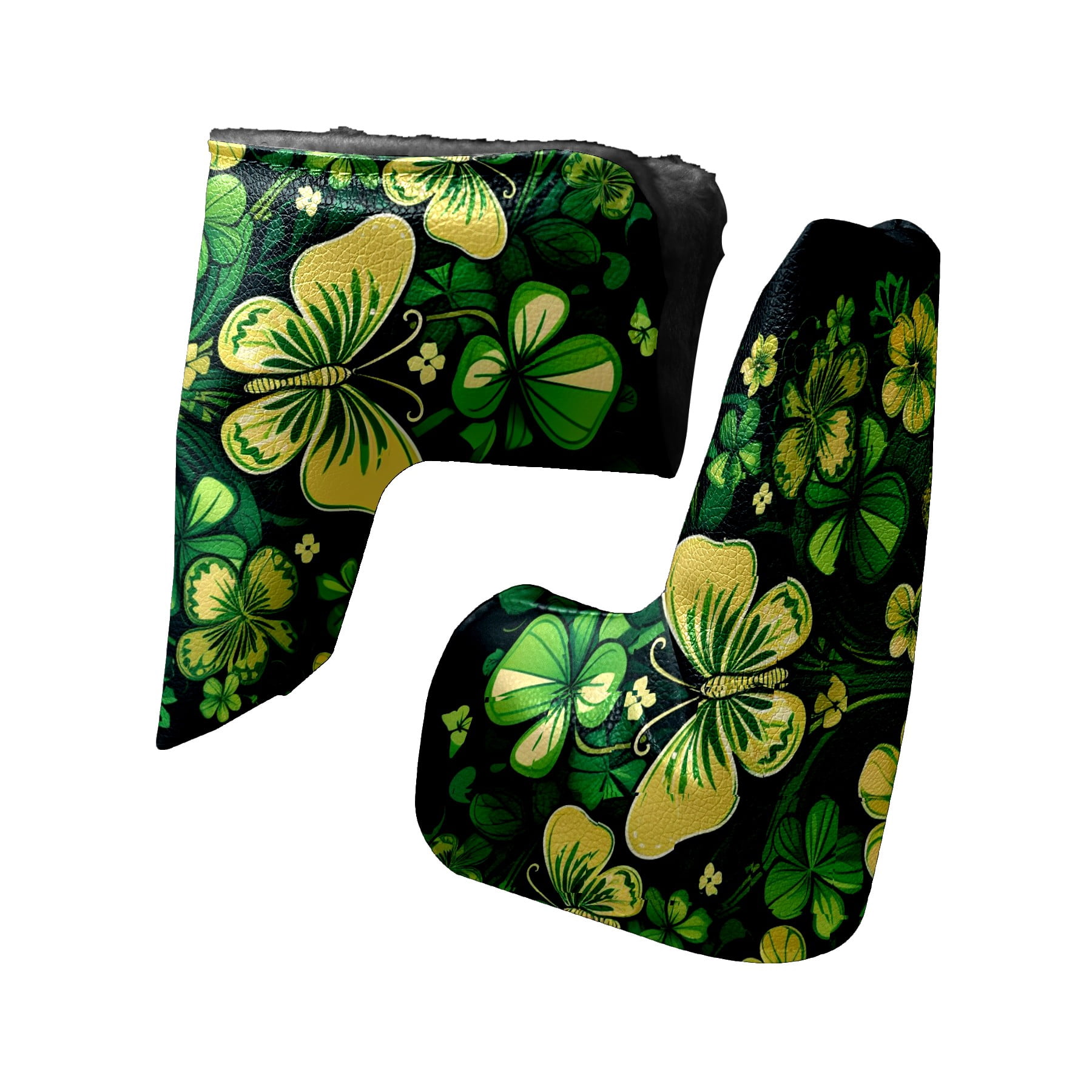 Golf Club Head Cover | Leather Golf Club Putte Headcover , Waterproof Golf Club Head Cover Set Driver Headcovers for Golf Clubs Men Women ST Patrick
