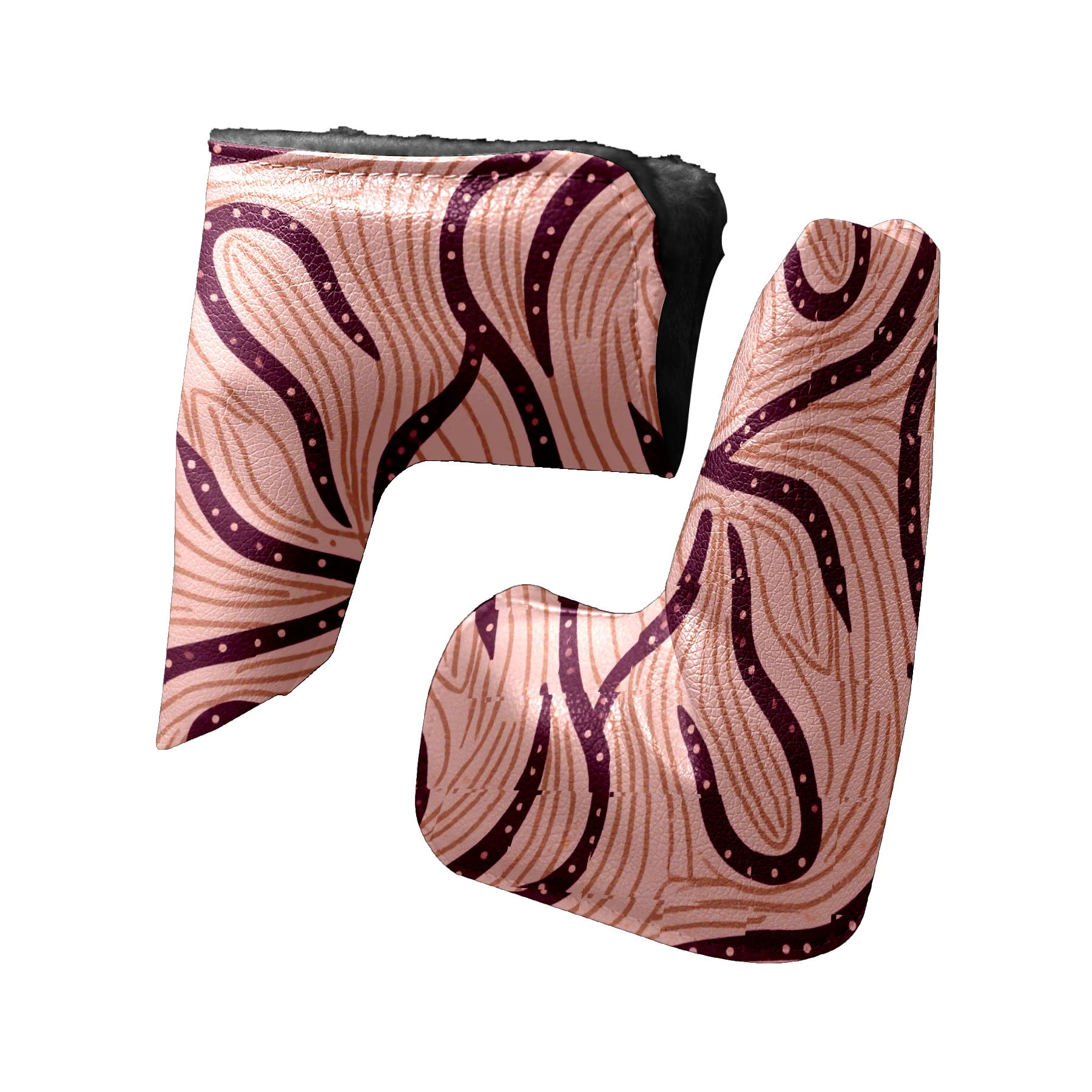 Golf Club Head Cover | Leather Golf Club Putte Headcover , Waterproof Golf Club Head Cover Set Driver Headcovers for Golf Clubs Men Women Wavy Line