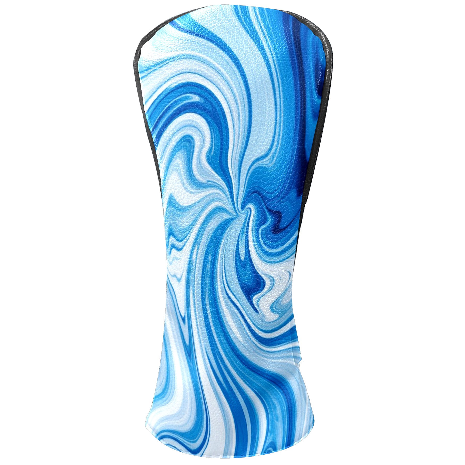 Golf Club Head Cover Waterproof Leather Golf Accessories HeadCovers Set Driver Headcover for Women Men Azure Swirl Texture