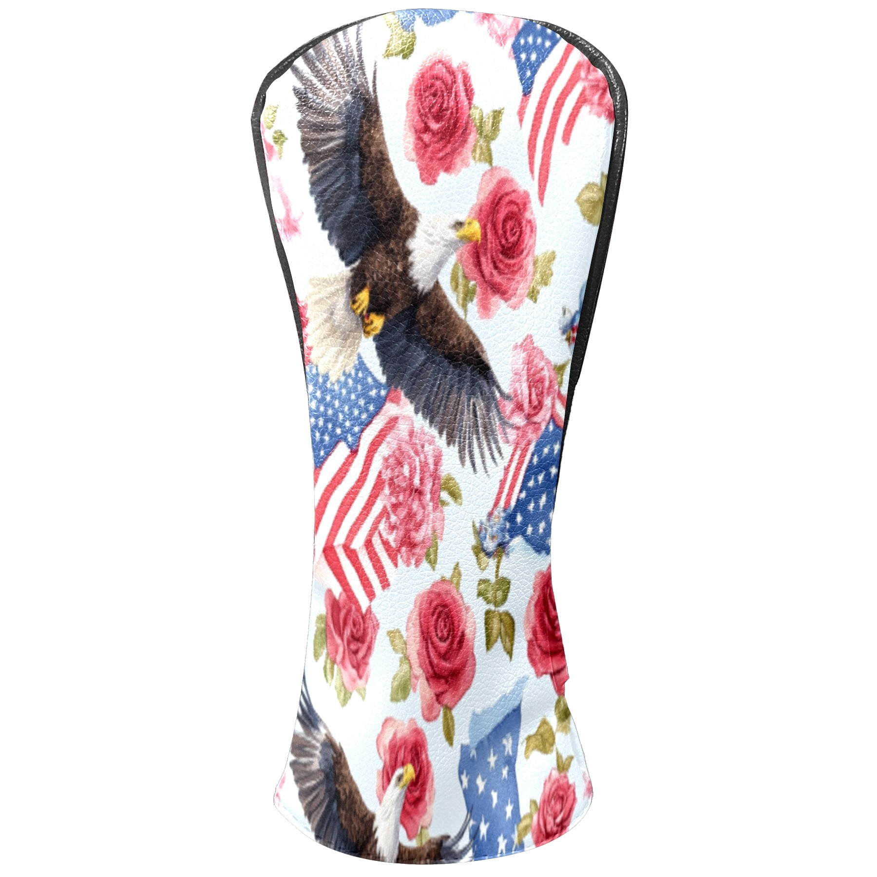 Golf Club Head Cover Waterproof Leather Golf Accessories HeadCovers Set Driver Headcover for Women Men Bird And Rose Pattern