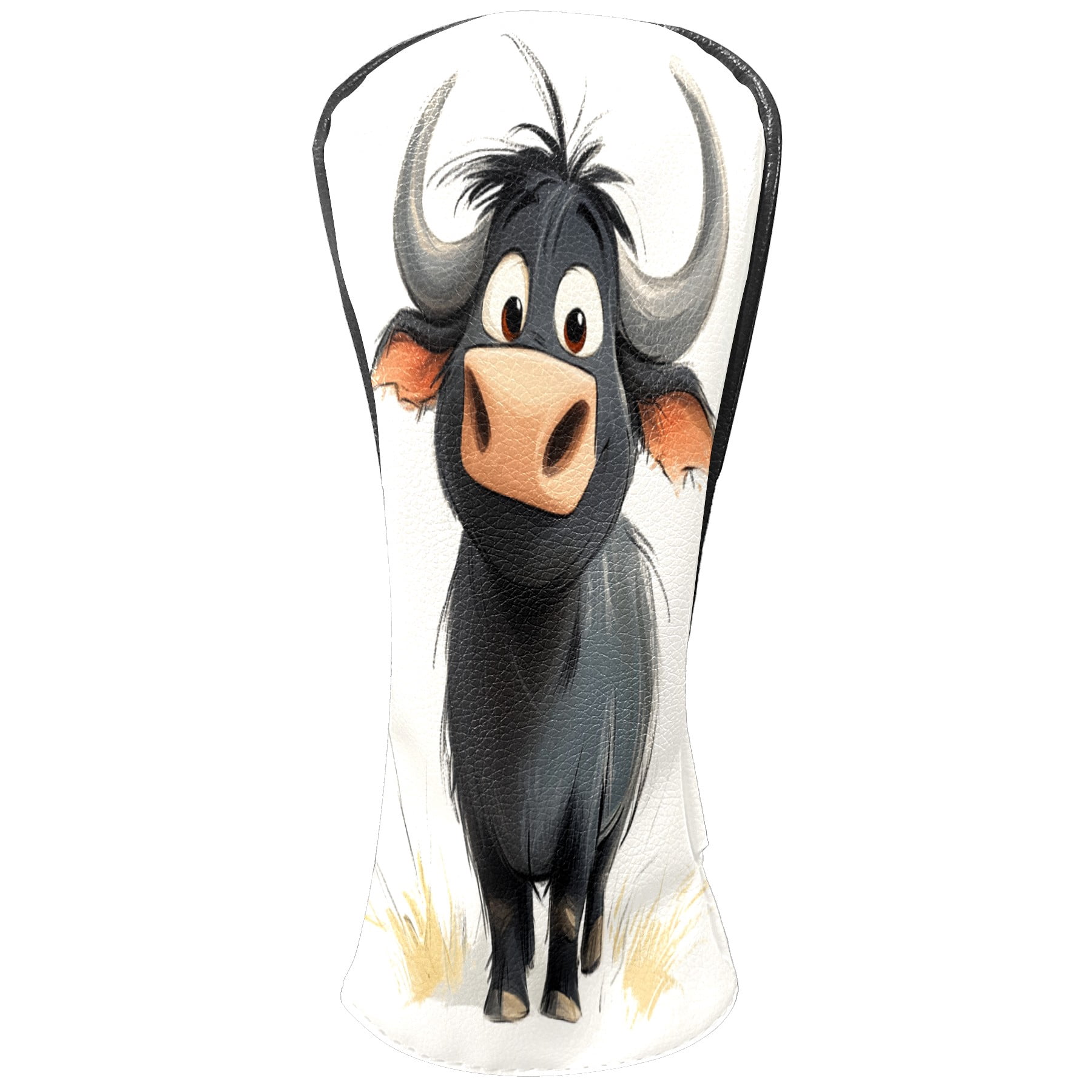 Golf Club Head Cover Waterproof Leather Golf Accessories HeadCovers Set Driver Headcover for Women Men Cute Water Buffalo Pattern