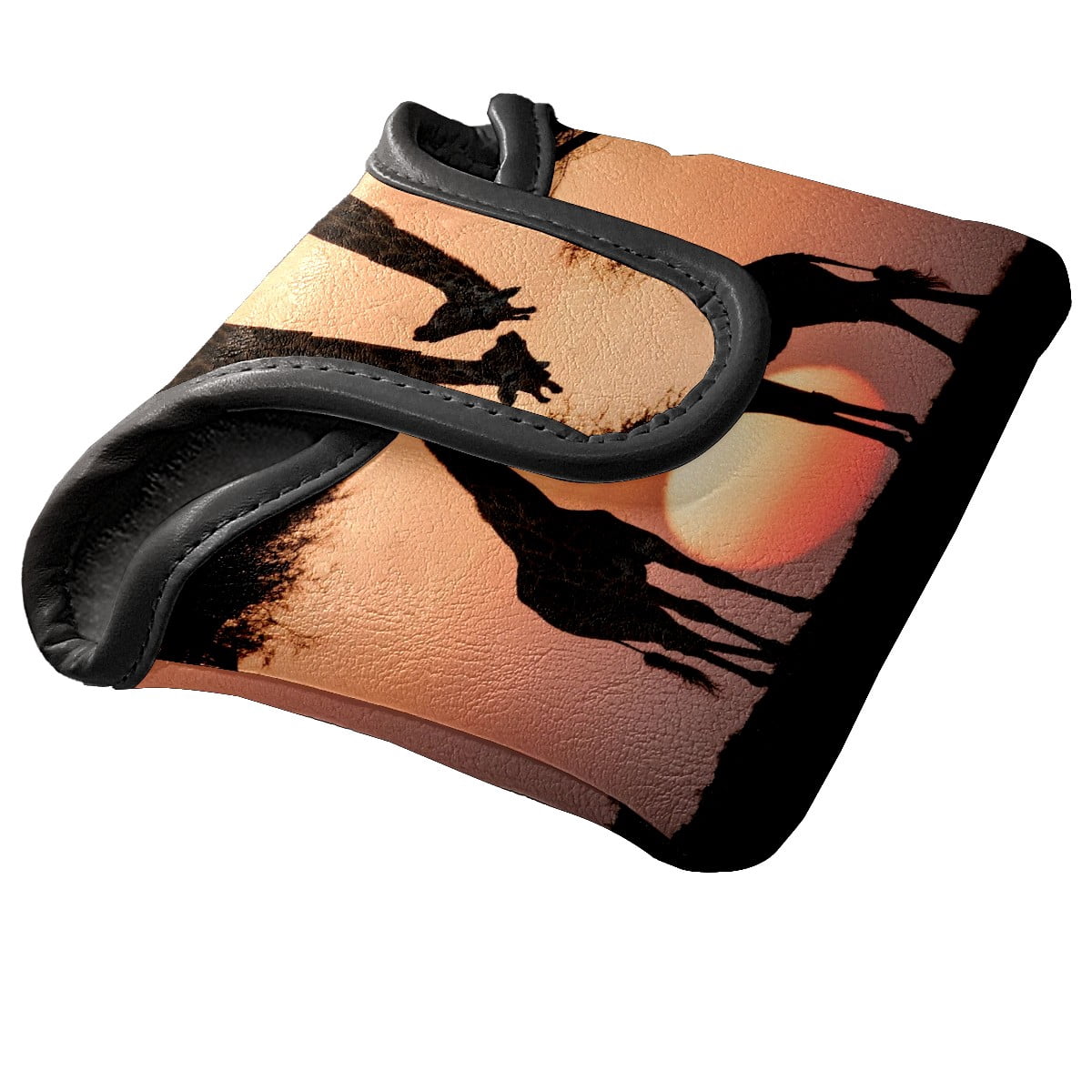 Golf Club Head Cover Waterproof Leather Golf Accessories HeadCovers Set Driver Headcover for Women Men Flamingo