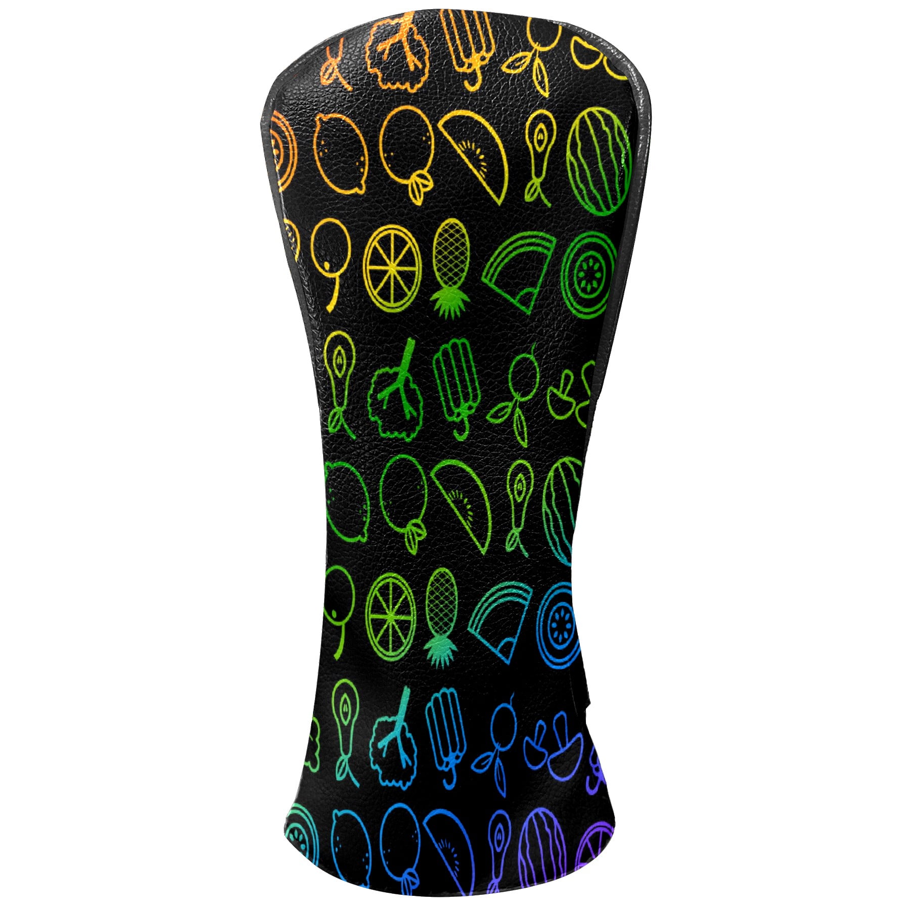 Golf Club Head Cover Waterproof Leather Golf Accessories HeadCovers Set Driver Headcover for Women Men Fruits