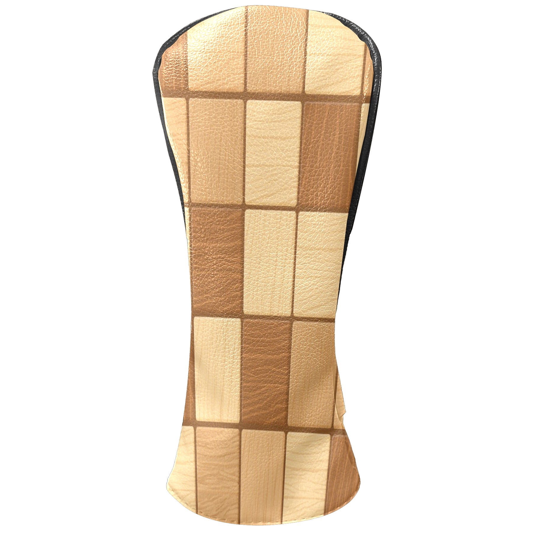 Golf Club Head Cover Waterproof Leather Golf Accessories HeadCovers Set Driver Headcover for Women Men Horizontal Wood Planks