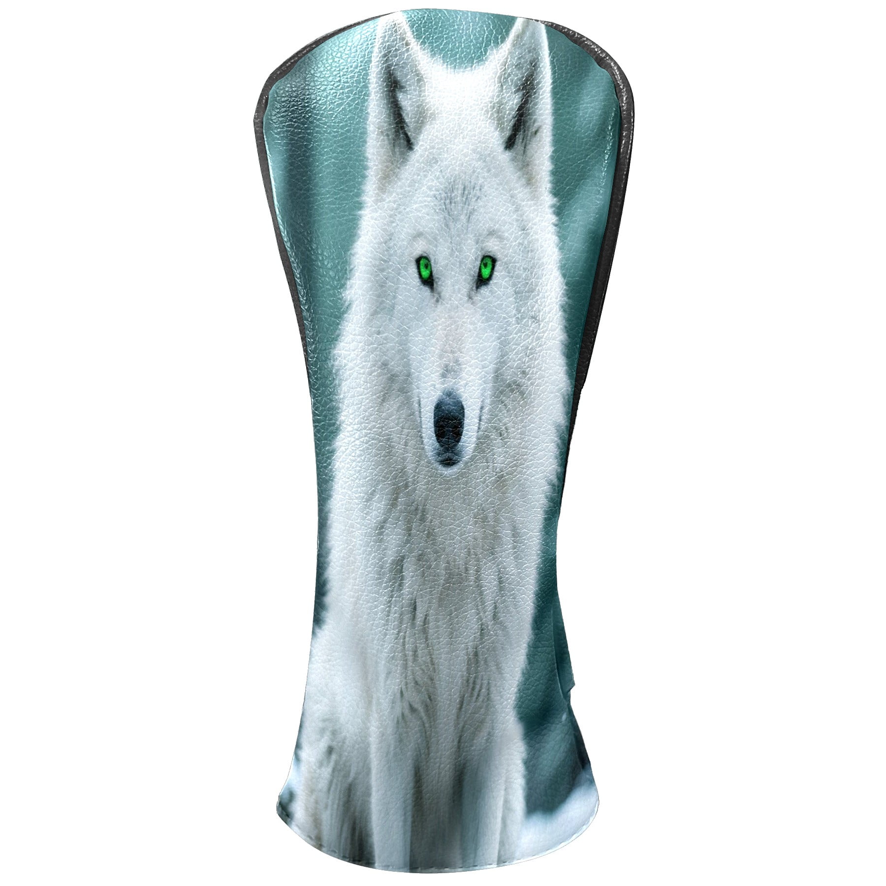 Golf Club Head Cover Waterproof Leather Golf Accessories HeadCovers Set Driver Headcover for Women Men Ice White Forest Wolf