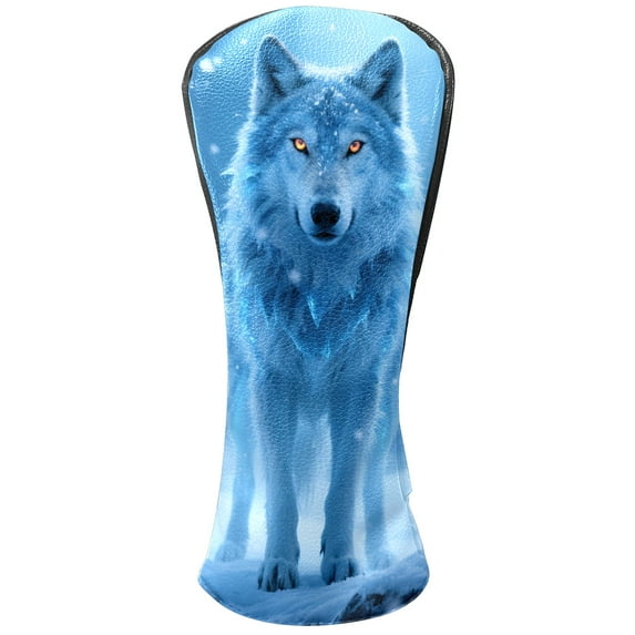 Golf Club Head Cover Waterproof Leather Golf Accessories HeadCovers Set Driver Headcover for Women Men Ice Wolf