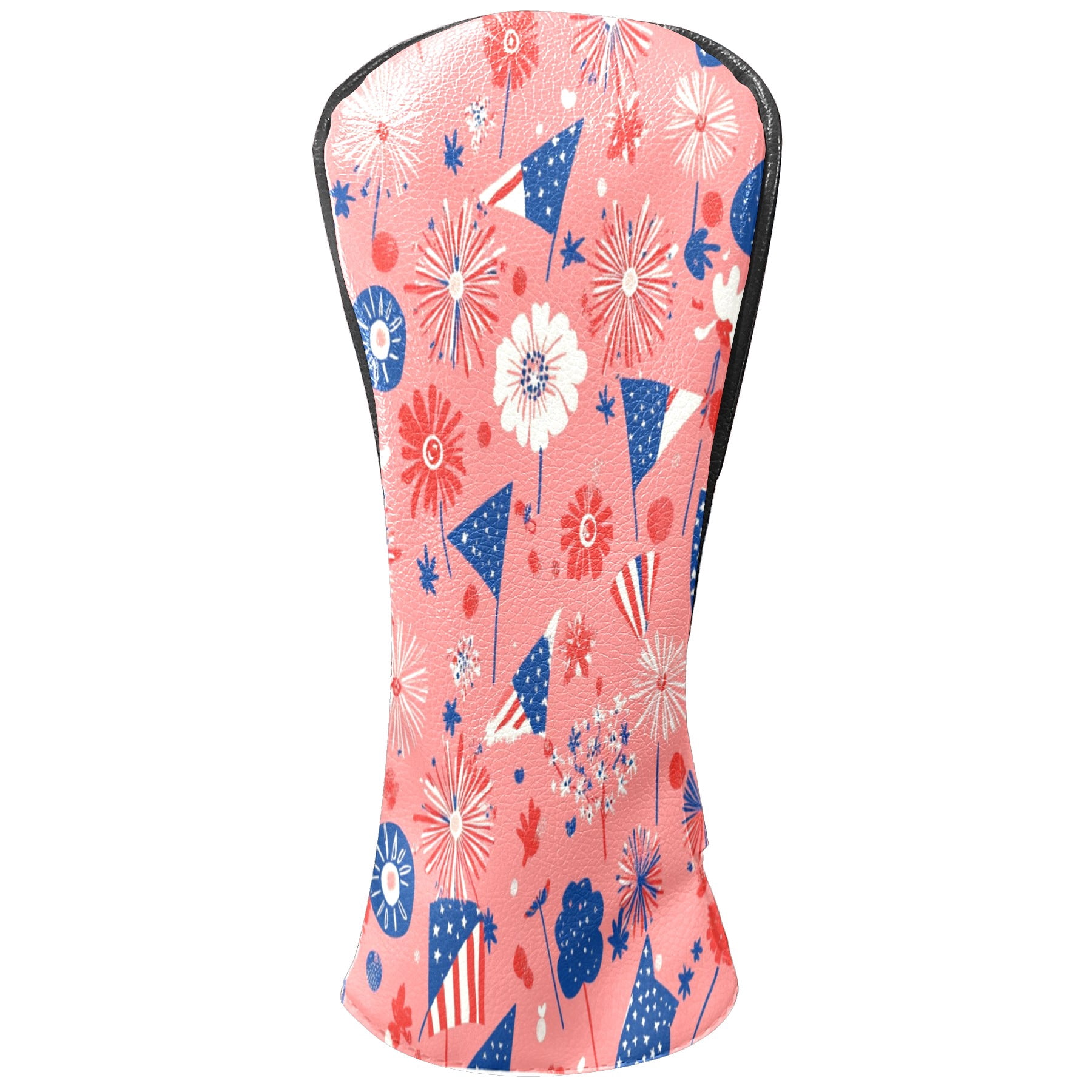 Golf Club Head Cover Waterproof Leather Golf Accessories HeadCovers Set Driver Headcover for Women Men July Floral Pattern