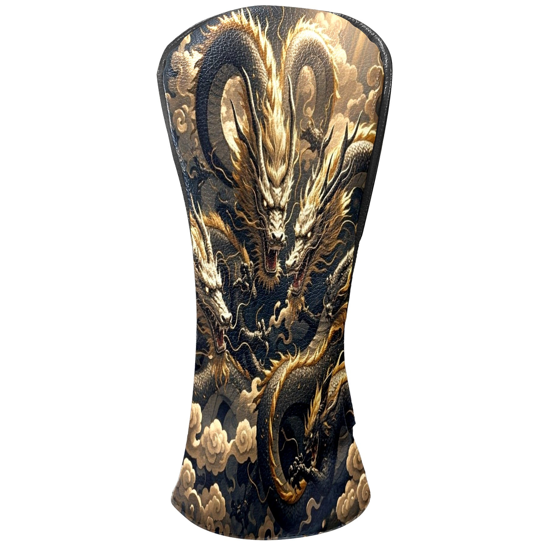 Golf Club Head Cover Waterproof Leather Golf Accessories HeadCovers Set Driver Headcover for Women Men Light Dargon