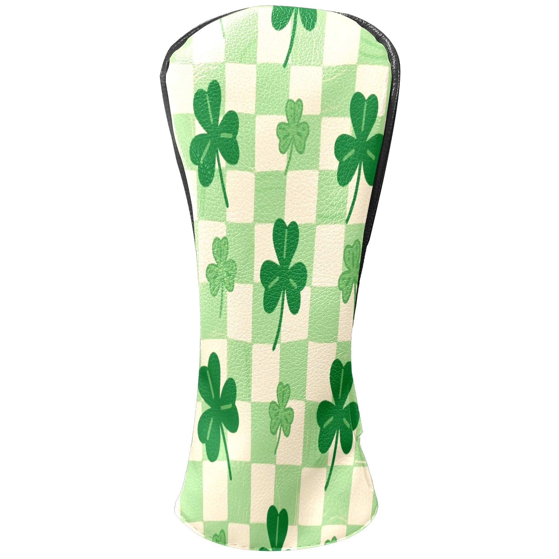 Golf Club Head Cover Waterproof Leather Golf Accessories HeadCovers Set Driver Headcover for Women Men Pastel Clover Check