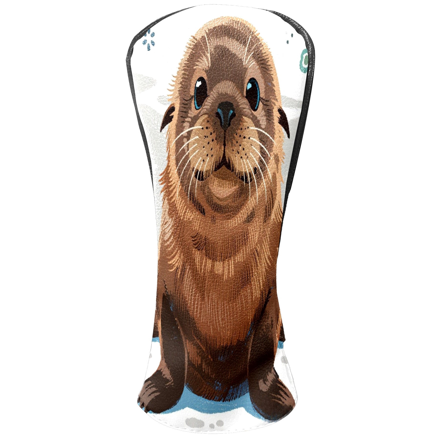 Golf Club Head Cover Waterproof Leather Golf Accessories HeadCovers Set Driver Headcover for Women Men Sea Lion