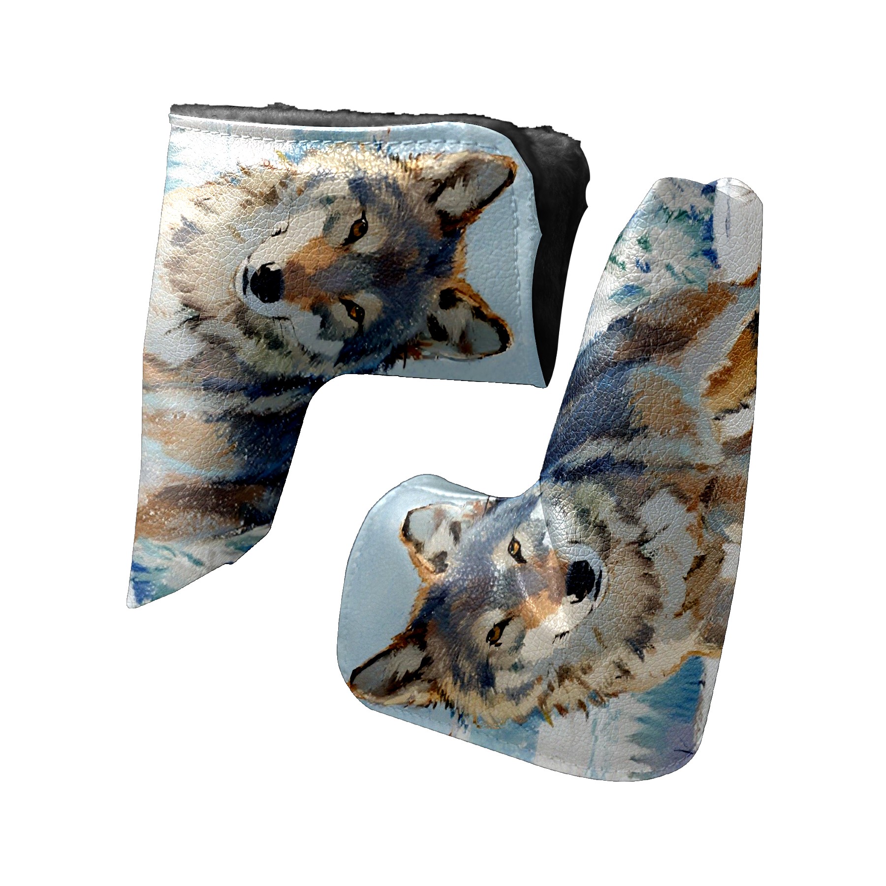 Golf Club Head Cover Waterproof Leather Golf Accessories HeadCovers Set Driver Headcover for Women Men Sitting Leopard Cat