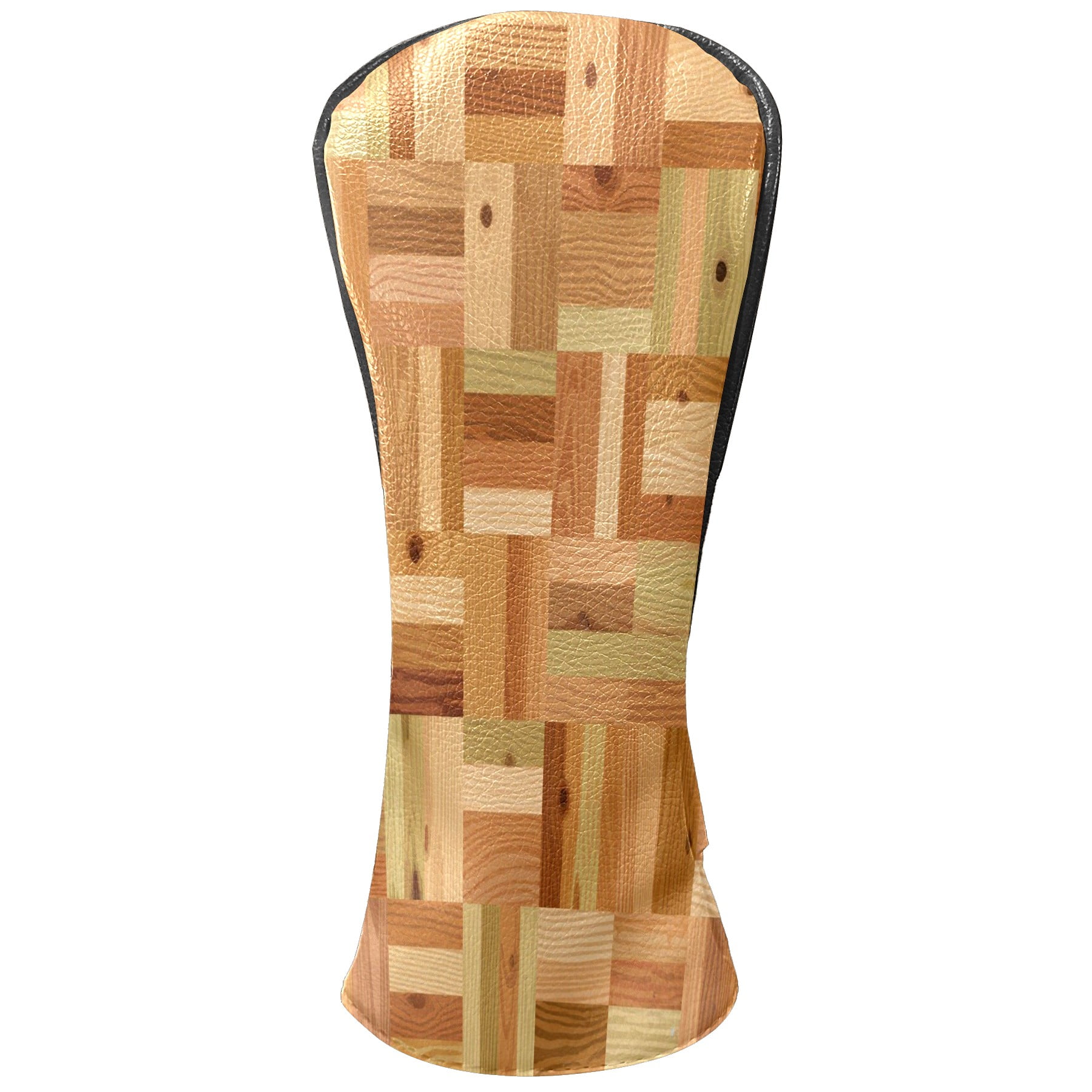 Golf Club Head Cover Waterproof Leather Golf Accessories HeadCovers Set Driver Headcover for Women Men Small Wood Mosaic Pattern