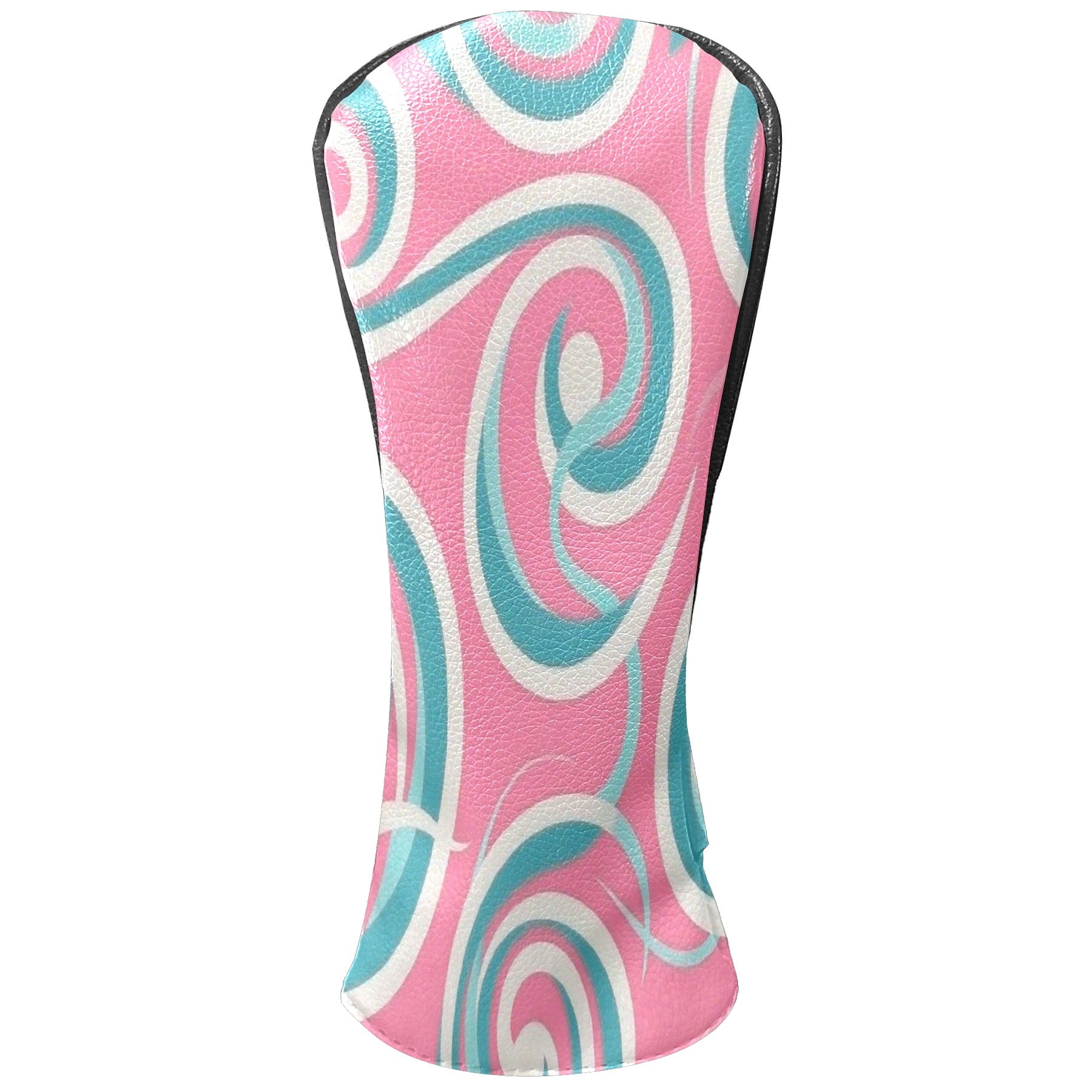 Golf Club Head Cover Waterproof Leather Golf Accessories HeadCovers Set Driver Headcover for Women Men Swirl Pattern