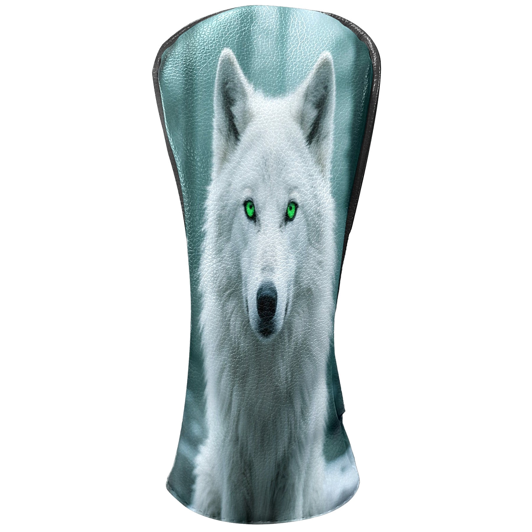 Golf Club Head Cover Waterproof Leather Golf Accessories HeadCovers Set Driver Headcover for Women Men White Wolf