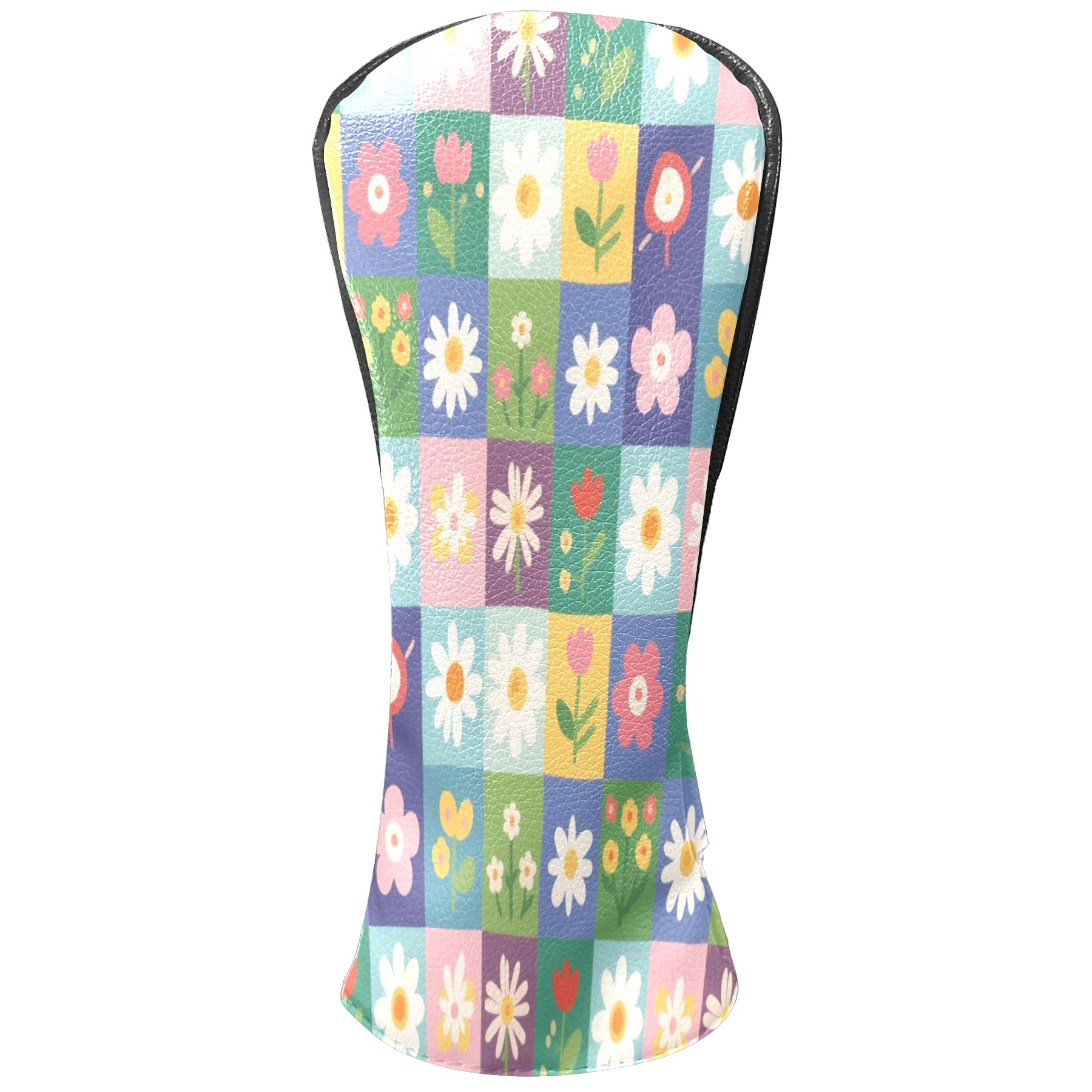 Golf Club Head Cover Waterproof Leather Golf Accessories HeadCovers Set Driver Headcover for Women Men colorful pattern
