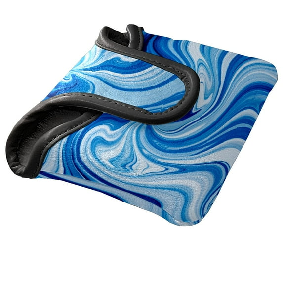 Golf Club Head Cover Waterproof Leather Golf Headcovers Velvet Lined Golf Cover,Golf Club Covers for Driver Club Head Covers for Women Men Azure Swirl Texture