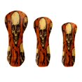 thumbnail image 1 of Golf Club Head Cover Waterproof Leather for Driver Golf Accessories Men Women Golf Gift for Golfers 1/3/5 Fairway Wood Cover Orange Skull Pattern, 1 of 5