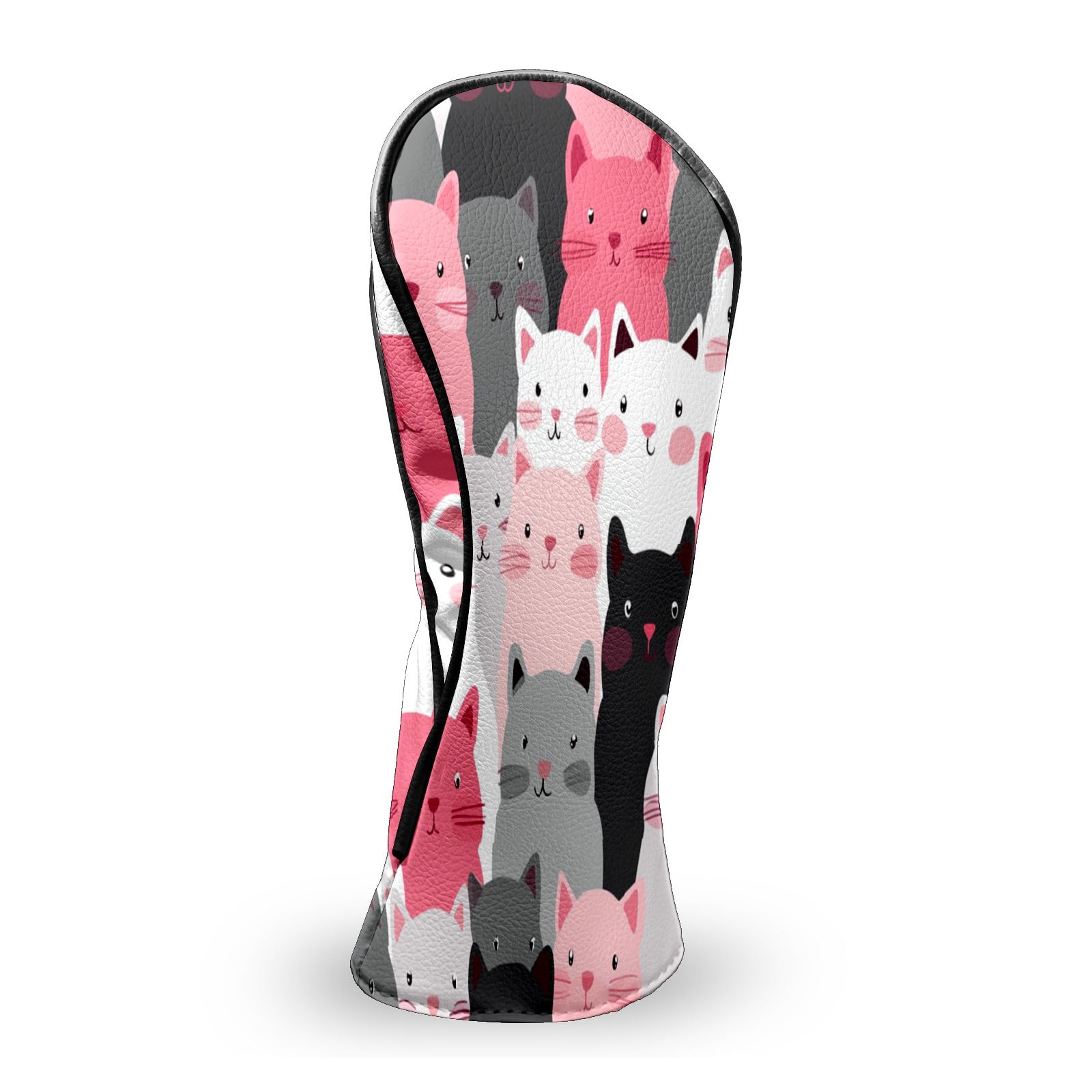 Golf Club Head Covers Cat Cluster PinkTone Premium Plush Velvet Lining, Waterproof Golf Headcovers Driver & Fairway Woods for Scratch Protection Novelty Gift for Men & Women