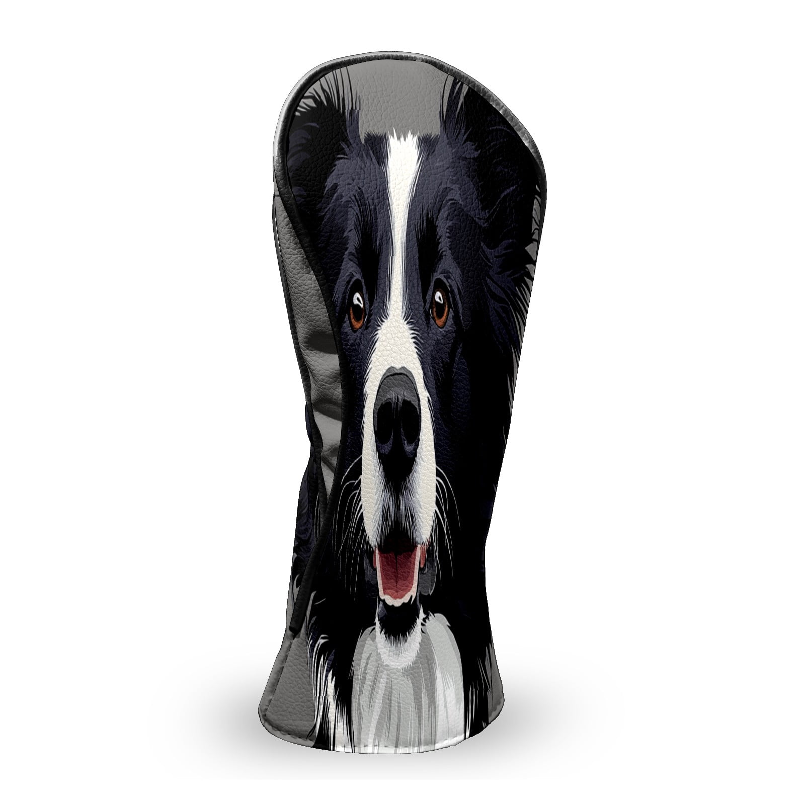 Golf Club Head Covers CoolBorderCollie_Portrait Premium Plush Velvet Lining, Waterproof Golf Headcovers Driver & Fairway Woods for Scratch Protection Novelty Gift for Men & Women
