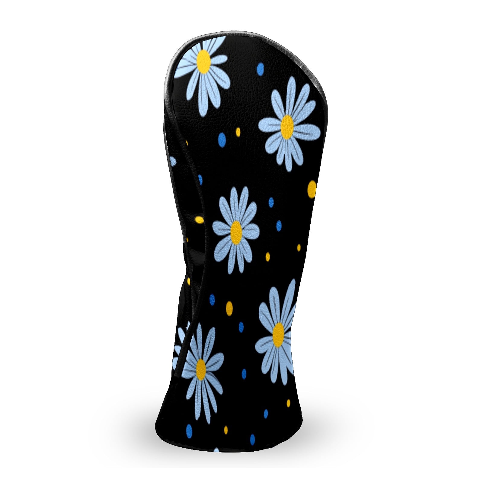 Golf Club Head Covers DaisyFlower Waterproof Leather Golf Head Covers for Men Women Driver Head Cover Fairway Headcover for Golf Lovers
