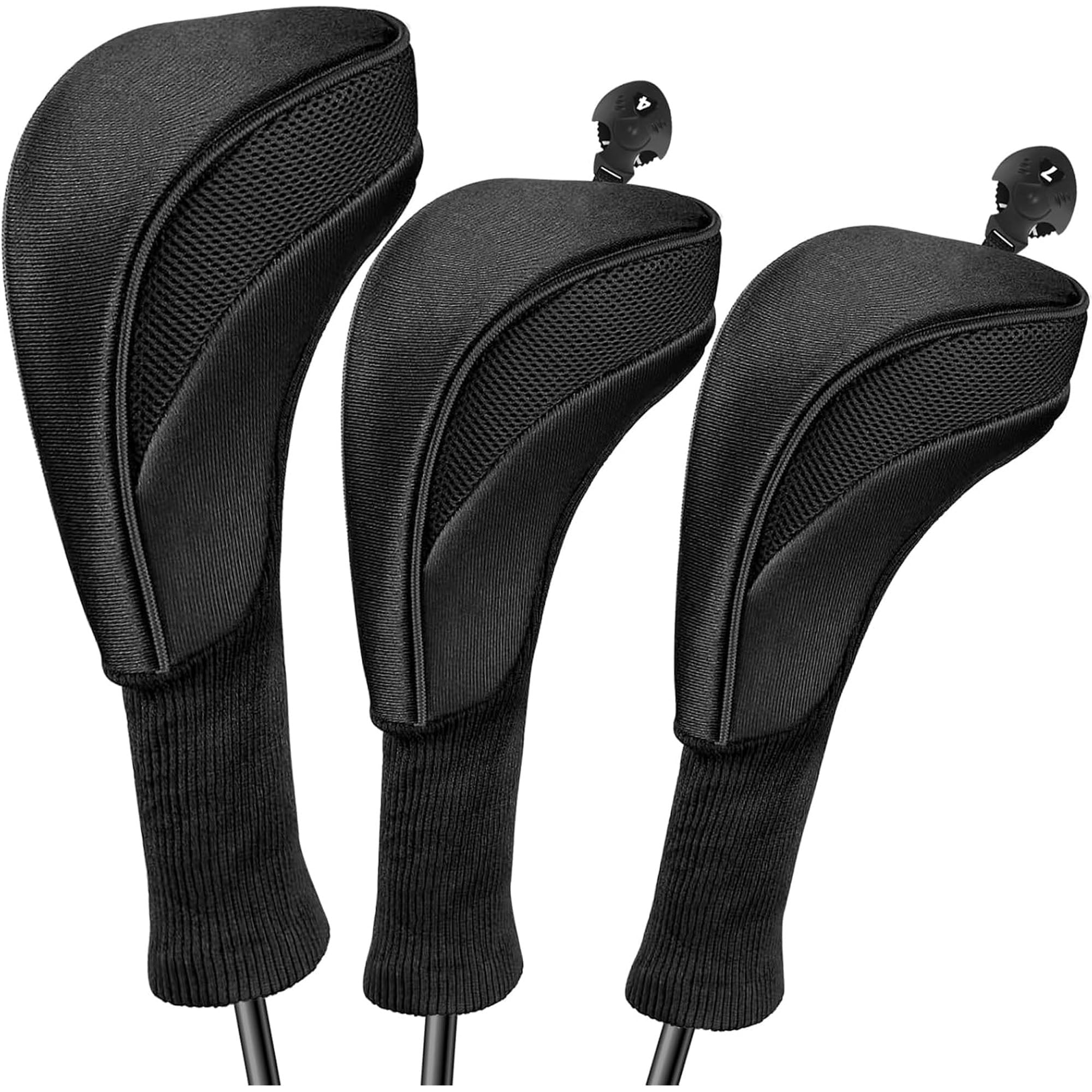 Golf Club Head Covers for Fairway Woods Driver Hybrids 3 Pieces Long ...