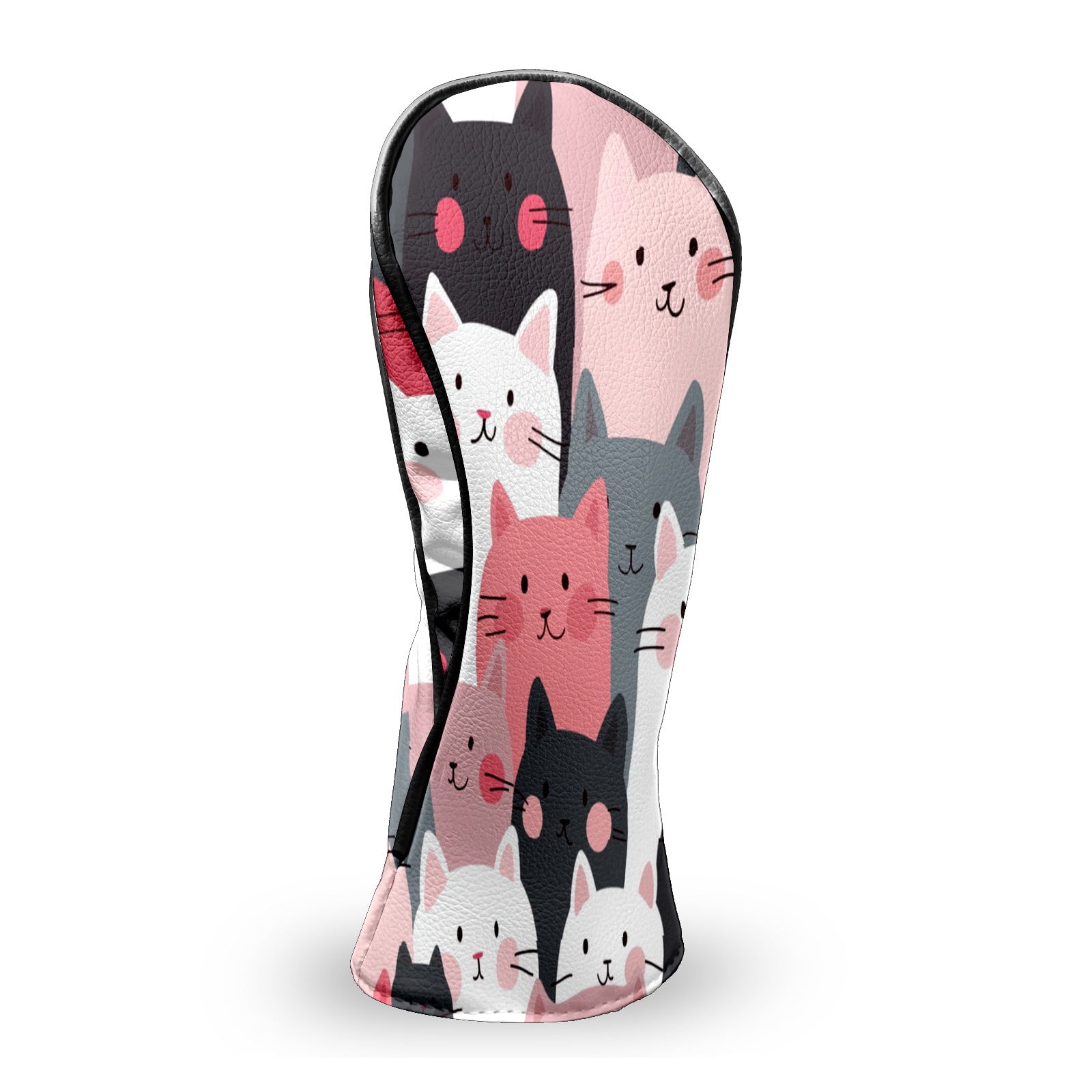 Golf Club Head Covers Funny Cat Pattern Premium Plush Velvet Lining, Waterproof Golf Headcovers Driver & Fairway Woods for Scratch Protection Novelty Gift for Men & Women