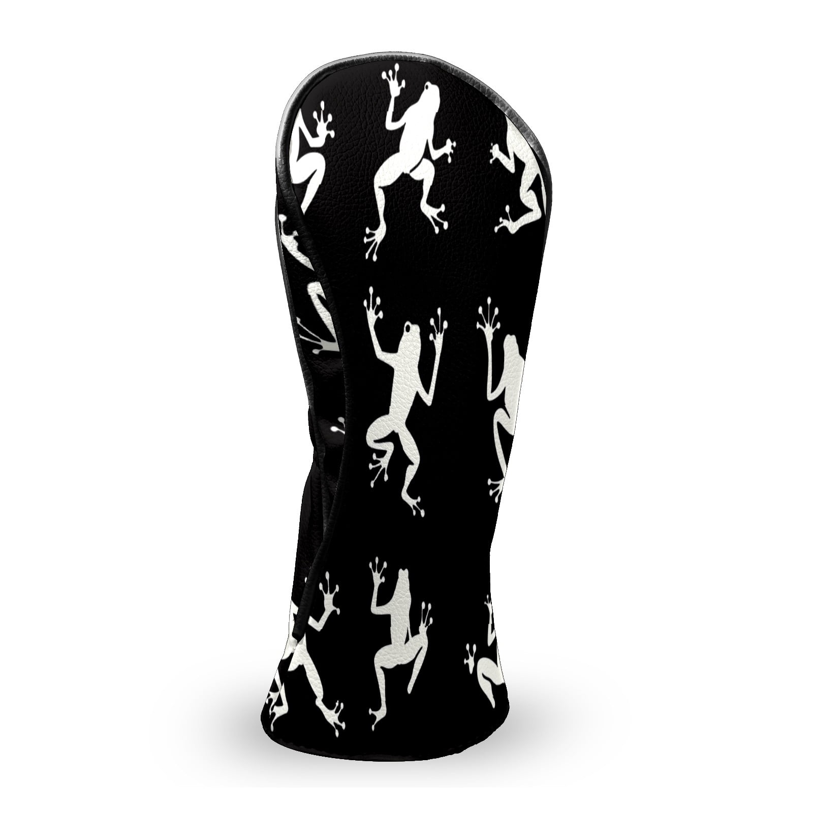 Golf Club Head Covers Funny Frog Waterproof Leather Golf Head Covers for Men Women Driver Head Cover Fairway Headcover for Golf Lovers