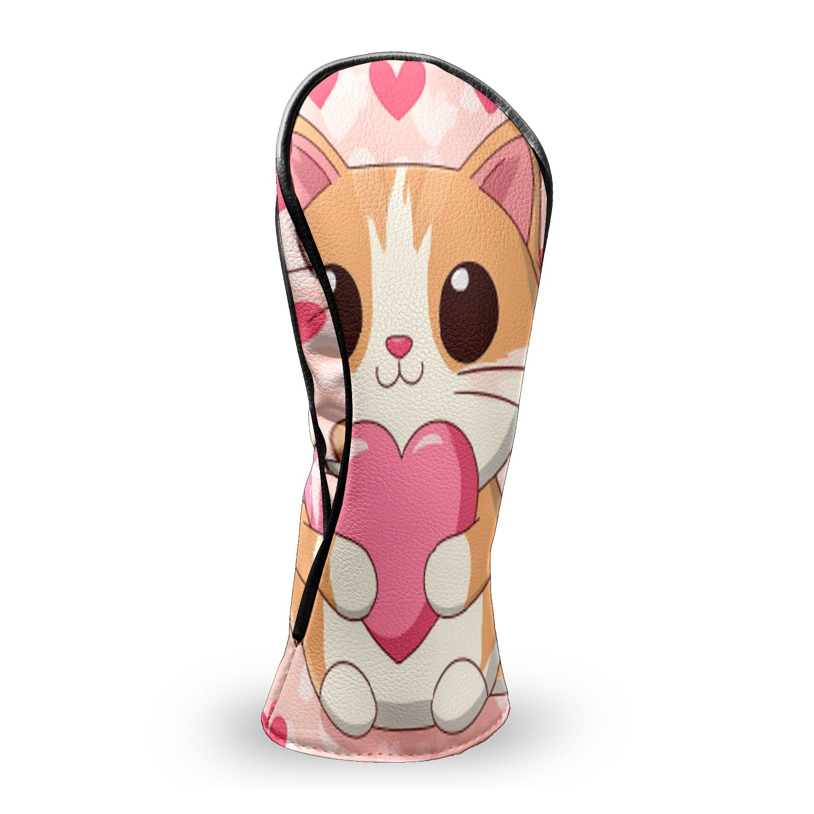 Golf Club Head Covers SweetCat_Heart Premium Plush Velvet Lining, Waterproof Golf Headcovers Driver & Fairway Woods for Scratch Protection Novelty Gift for Men & Women