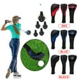thumbnail image 1 of Golf Club Head Covers Wood Driver Fairway Set, Headcovers Men Interchangeable Number Tag, Fit All Wood Clubs, Black, 1 of 8