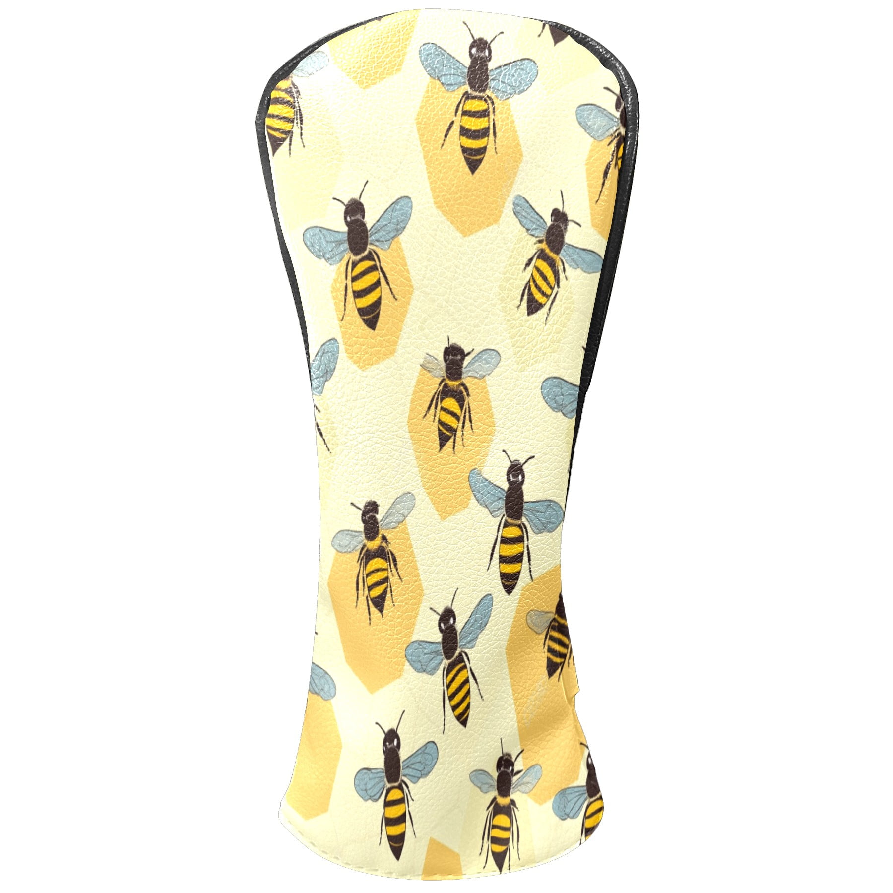 Golf Club Headcovers High Quality Waterproof Leather Golf Head Cover Set Men Women Driver Head Cover Exclusive Gift for Golf Lovers Bee Pattern
