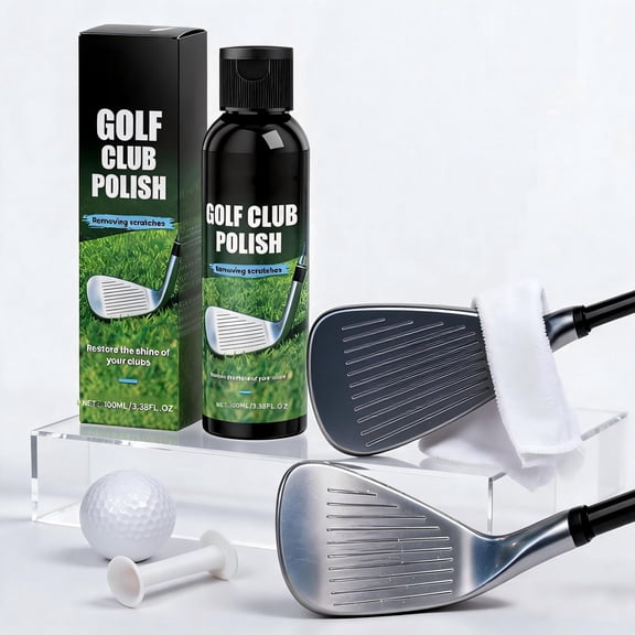 Golf Club Polish And Cleaner Spray, Rust And Scratch Remover, Easy-To-Use Polishing Kit For Golf Clubs, Restores Shine And Appearance, 100ml