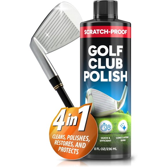 Golf Club Polish - Golf Club Head and Groove Cleaner, Rust Remover for Metal, Zinc, Aluminum, and Steel, Easy to Use Club Cleaner, Instant Rust, Scuff & Stain Remover - , Clean, Polish & Restore