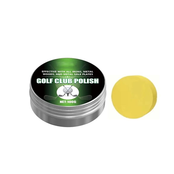 Golf Club Polishing Wax Kit, 100g Iron And Metal Sole Cleaner, Scuff Removal Paste With Applicator Sponge, Automotive Surface Restorer, Sporting Equipment Care
